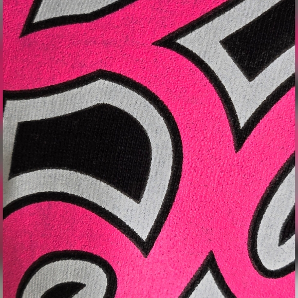 🎄 Barbie NWT retro skimmer t-shirt short sleeve crop cotton Large black pink - Picture 5 of 12